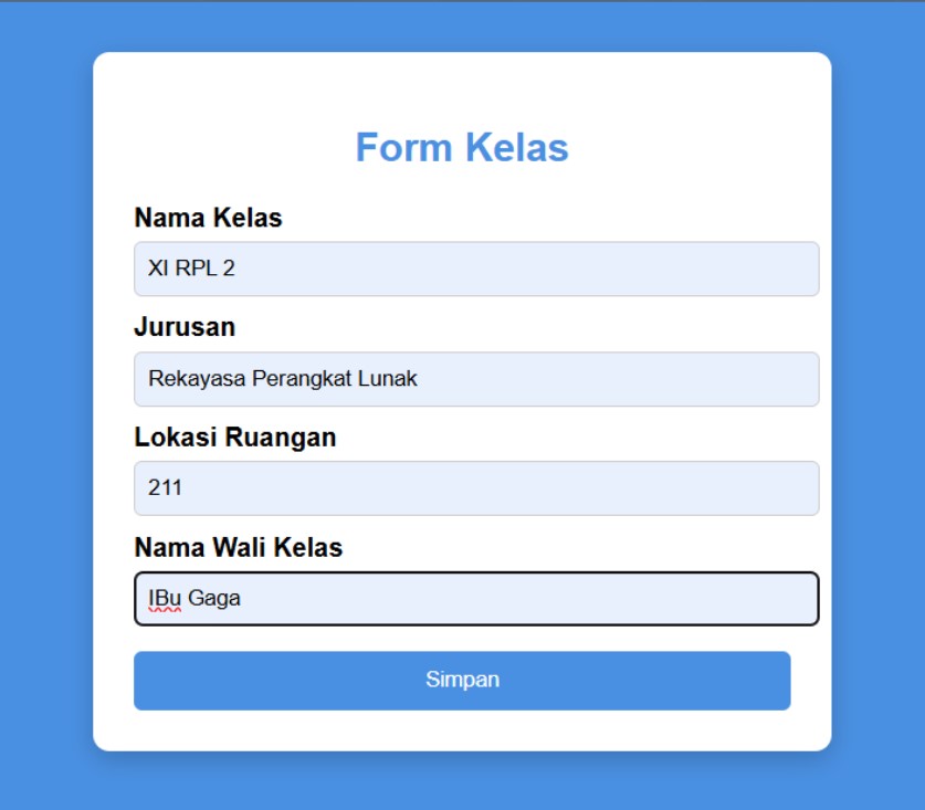 Struktur Tabel phpMyAdmin